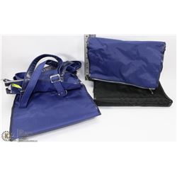 LOT OF 3 NEW ROLLING CANVAS FOLDING BAGS