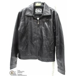 MENS R.D.G. MILANO BLACK LEATHER JACKET SIZE XL
