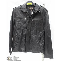 DANIER MENS BLACK LEATHER JACKET SIZE XL,