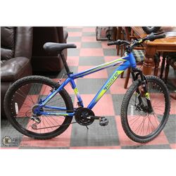 CHARGER OZONE BLUE AND YELLOW/SILVER BIKE.