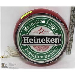 VINTAGE HEINEKEN ELECTRIC LIGHT UP BAR SIGN -