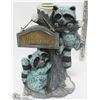 Image 1 : RESIN RACCOON WELCOME STATUE - 16"H X 12"W.