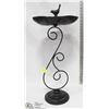 Image 1 : BLACK METAL BIRD BATH - 26" TALL -