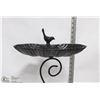 Image 2 : BLACK METAL BIRD BATH - 26" TALL -