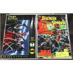 PAIR OF SPAWN & BATMAN #1 COMIC BOOKS
