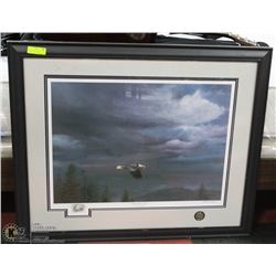DUCKS UNLIMITED  PRINT FRAMED "THROUGH THE STORM"
