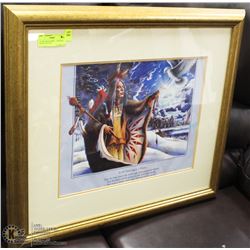 TO THE GREAT SPIRIT,  A PRAYER NATIVE PICTURE