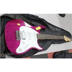 PURPLE PEAVEY RAPTOR PLUS ELECTRIC GUITAR WITH
