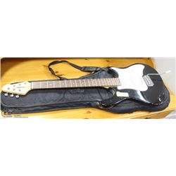 BLACK PEAVEY ELECTRIC  GUITAR WITH CASE