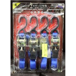 SET OF 4 NEW RACHET STRAPS