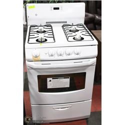 GE 24" WHITE 4 BURNER GAS RANGE (CAN BE CONVERTED