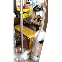 PAIR OF METAL OUTDOOR HEATER STANDS