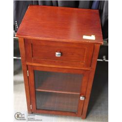 ROSEWOOD CABINET W/TOP DRAWER &
