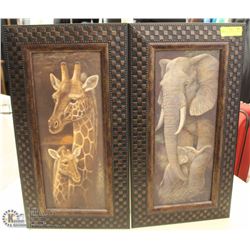 2 MATCHING PICTURES OF AFRICAN ANIMALS BY RUANE