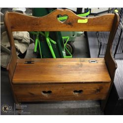 WOOD STORAGE BENCH