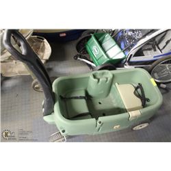 KIDS GREEN WAGON WITH DOOR