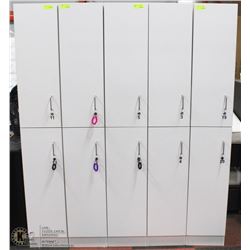 GROUP OF 5 BANKS OF LOCKERS NOT ALL KEYS INCL
