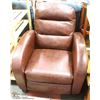 Image 1 : BROWN LEATHERETTE RECLINING CHAIR AS IS