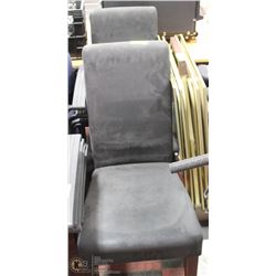 PAIR OF MICROFIBRE SIDECHAIRS