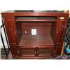 Image 1 : AS IS DARK WOOD ENTERTAINMENT CENTER