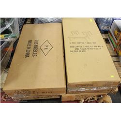 PALLET WITH 3 NEW COFFEE TABLE SETS