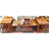 Image 1 : ESTATE SOLID WOOD 3 PC COFFEE TABLE SET