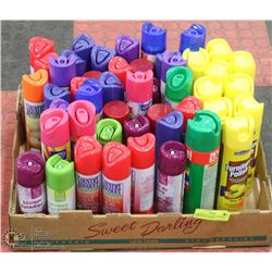 LARGE FLAT OF CONTAINERS OF FURNITURE POLISH &