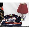 Image 1 : LOT OF OILER JERSEY AND CUSTOM OILER KEG LAMP
