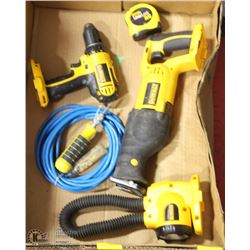 FLAT WITH DEWALT CORDLESS  TOOLS, 18V SAW AND