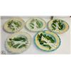 Image 1 : 5 MAJOLICA ASPARAGUS PLATES FROM SALINS LES BAINS