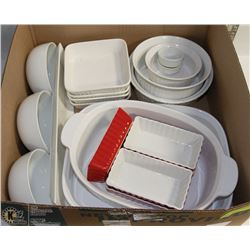 LARGE BOX W/20-PC BAKEWARE COLLECTION,