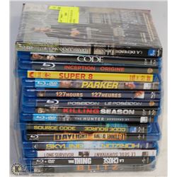 BUNDLE OF 15 BLU-RAY DVD MOVIES -