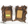 Image 1 : PAIR OF ART NOVEAU BRONZE LADY PICTURE FRAMES