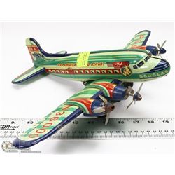 VINTAGE METAL PAN AMERICAL WORLD AIRWAY TOY PLANE