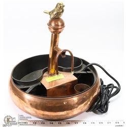VINTAGE COPPER BIRD FOUNTAIN