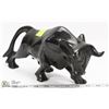 Image 1 : METAL BLACK BULL FIGURINE