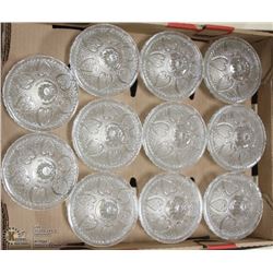 FLAT OF LIDDED DISHES