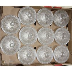 FLAT OF LIDDED DISHES