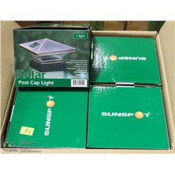 CASE OF 8 SUNSPOT SOLAR POST CAP LIGHTS