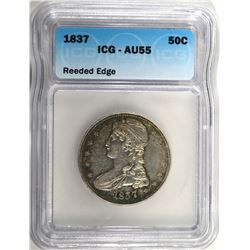 1837 REEDED EDGE CAPPED BUST HALF DOLLAR
