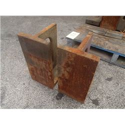 Steel Right Angle Plates, Overall: 8" x 9" x 16"