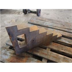 Steel Right Angle, Multi-Level Plate, Overall: 3" x 13.5" x 24"