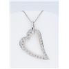 Image 1 : 14KT White Gold 0.23ctw Diamond Pendant with Chain