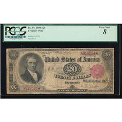 1890 $20 Treasury Note PCGS 8
