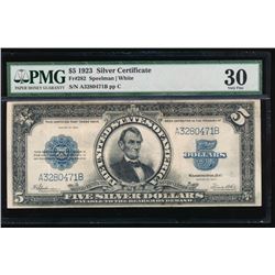 1923 $5 Lincoln Silver Certificate PMG 30
