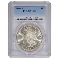 1880-S $1 Morgan Silver Dollar Coin PCGS MS64