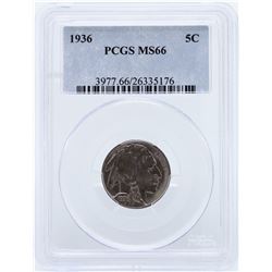 1936 Buffalo Nickel PCGS MS66