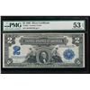 Image 1 : 1899 $2 Mini Porthole Silver Certificate PMG 53EPQ