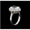 Image 4 : 4.68 ctw Aquamarine and Diamond Ring - 14KT White Gold