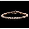 Image 1 : 14KT Rose Gold 3.15 ctw Diamond Tennis Bracelet